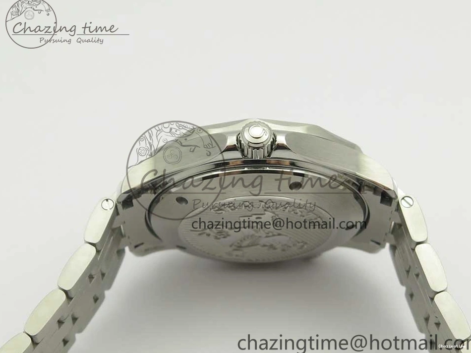 0227 HighQuality Seamaster 300M Chronometer SS Black OMF 1:1 Best Edition on SS Bracelet A2824 (Black Balance Wheel) V 7954